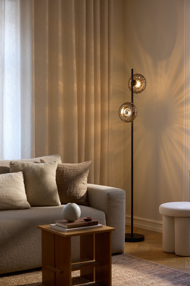 OSRAM Decor Smoke Glass Lampa stojąca 2xE14 czarna - Poland LEDVANCE e-shop 4058075850064