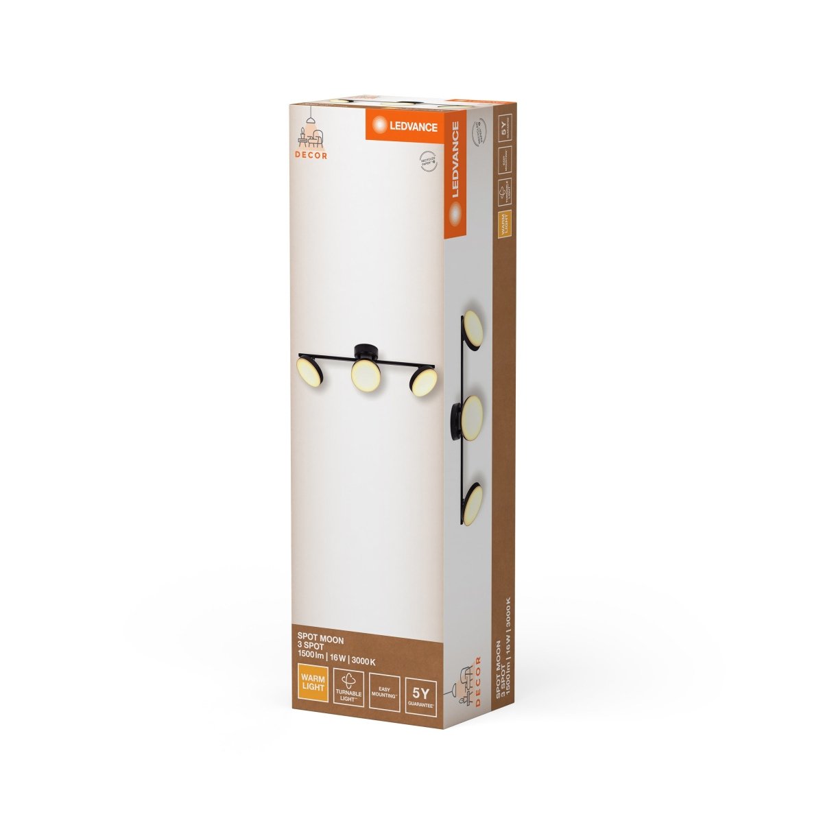 OSRAM Decor Spot Moon 3 - Spot 16W 830 czarny połysk - eshop Ledvance PL 4058075841505