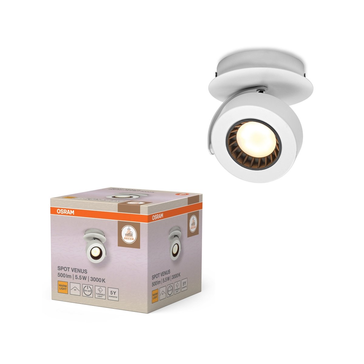 OSRAM DECOR SPOT VENUS WHITE 1 - Spot - eshop Ledvance PL 4099854471353
