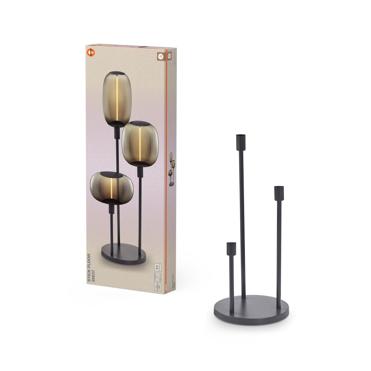 OSRAM Decor Stick Lampa stojąca ciemnoszara 3XE27 - eshop Ledvance PL 4099854440366