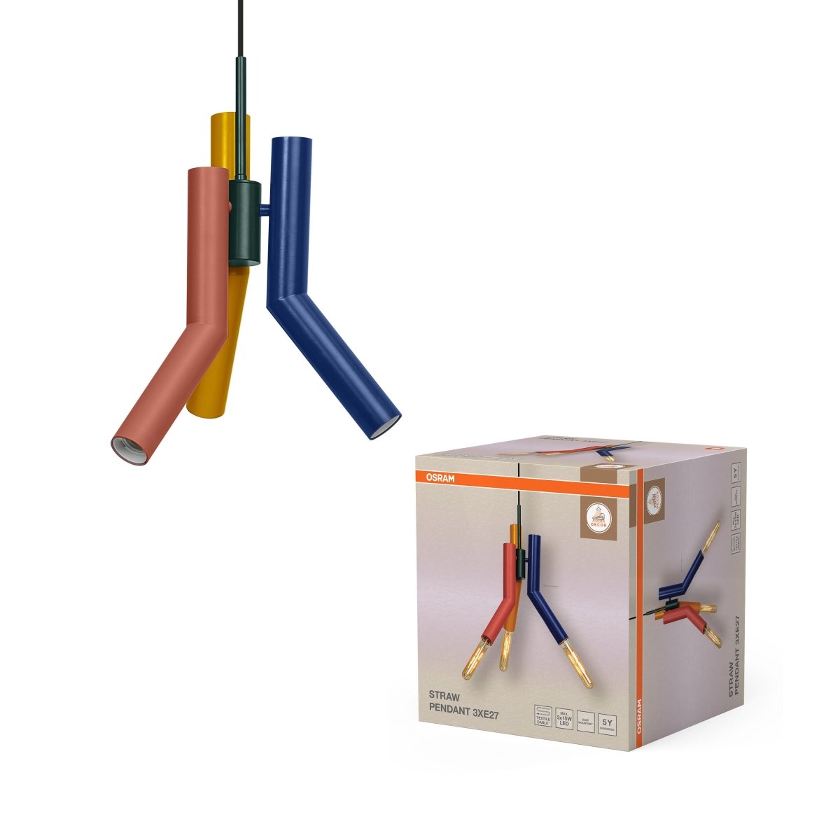 OSRAM Decor Straw Wisząca 3xE27 multikolor - eshop Ledvance PL 4099854461552