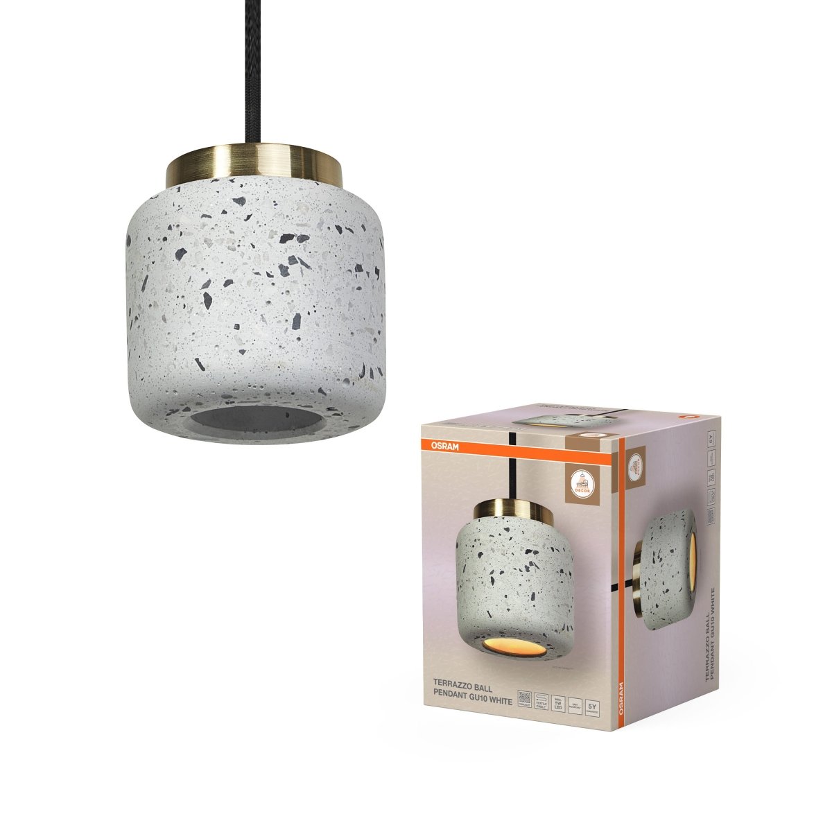 OSRAM Decor Terazzo Kula Wisząca 1XGU10 biały - eshop Ledvance PL 4099854461651