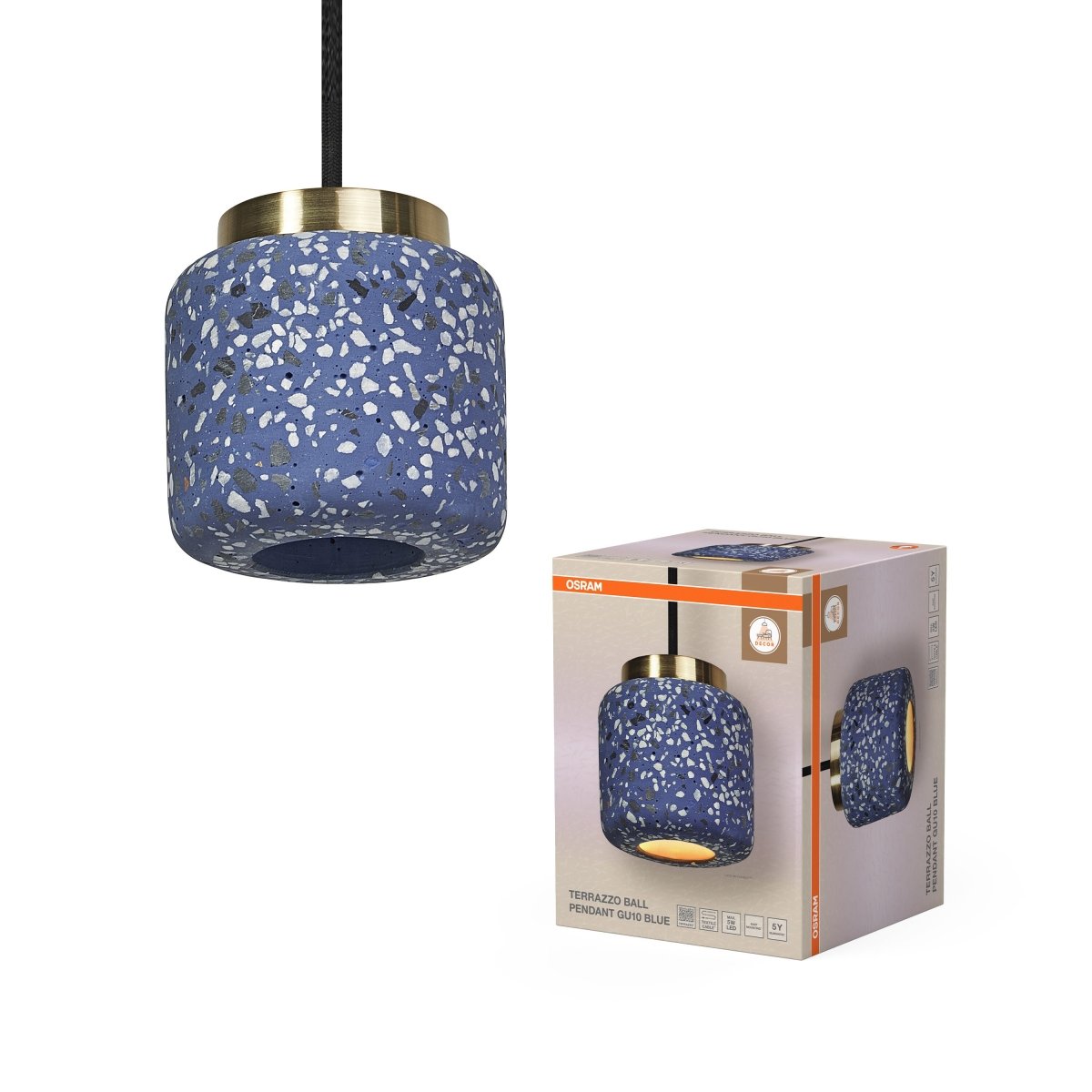 OSRAM Decor Terazzo Kula Wisząca 1XGU10 niebieski - eshop Ledvance PL 4099854461637