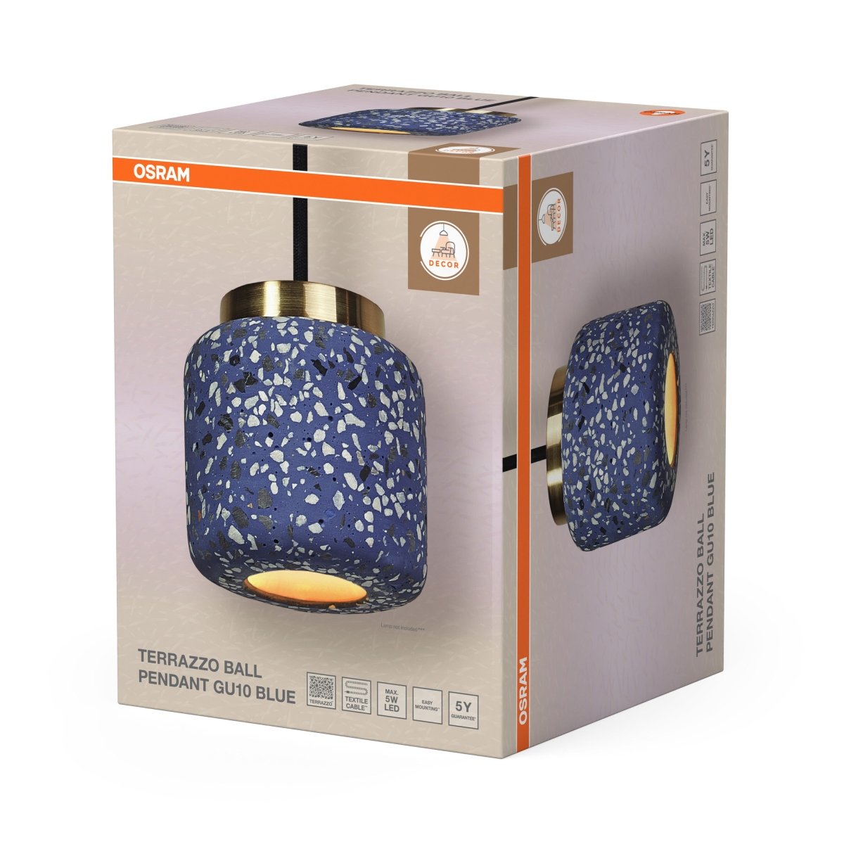 OSRAM Decor Terazzo Kula Wisząca 1XGU10 niebieski - eshop Ledvance PL 4099854461637