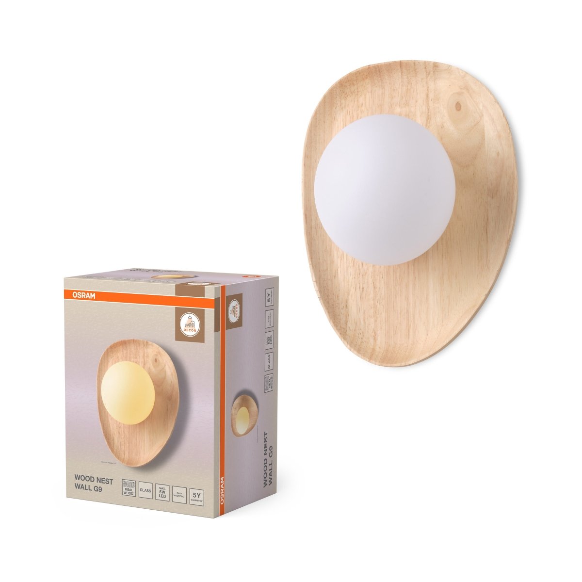 OSRAM Decor Wood Nest Lampa stołowa 1x G9 brązowa - eshop Ledvance PL 4058075848221