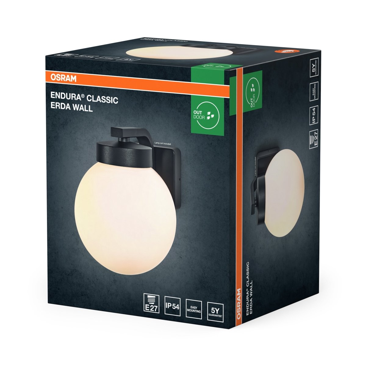 OSRAM ENDURA CLASSIC ERDA Wall E27 IP54 ciemnoszary - eshop Ledvance PL 4099854415616