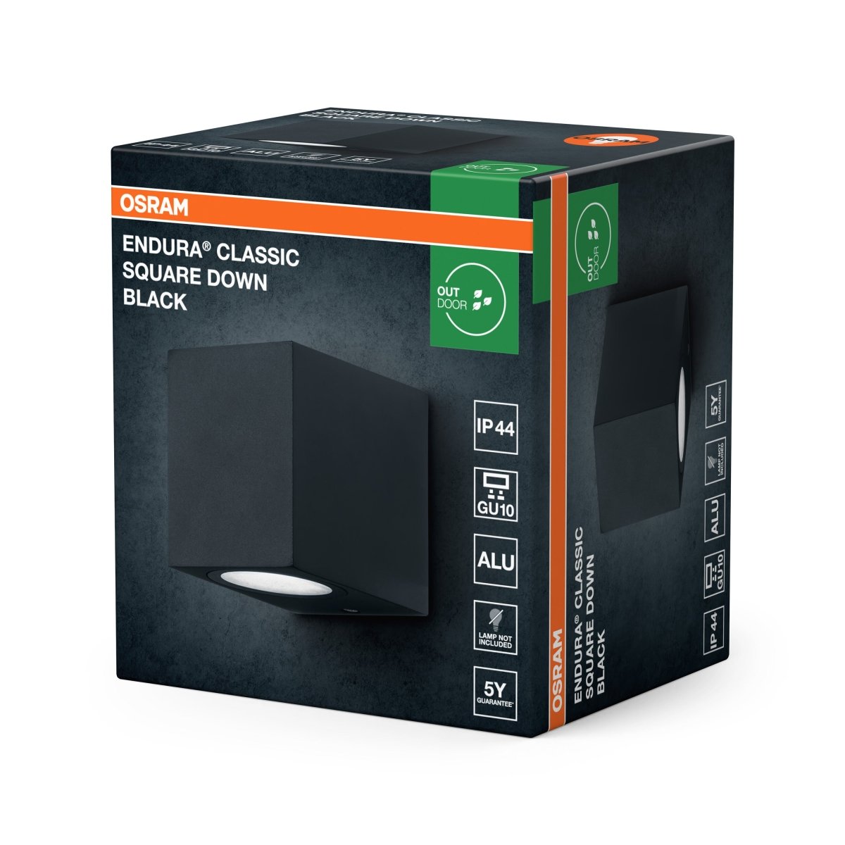 OSRAM Endura Classic Square Kinkiet w dół czarny - eshop Ledvance PL 4099854447587