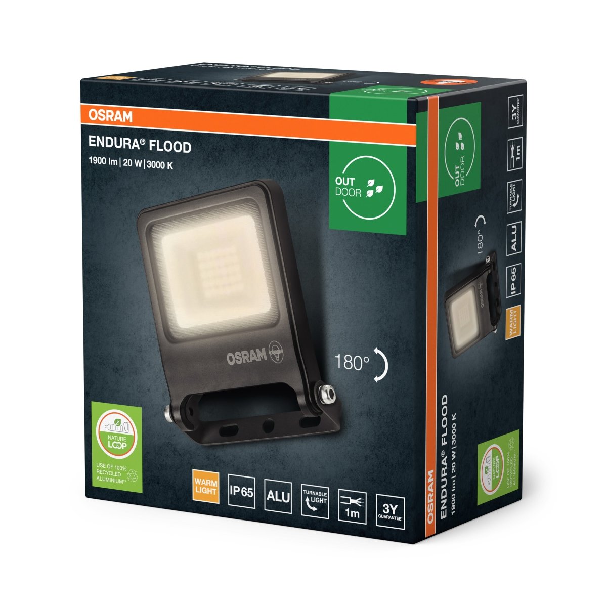 OSRAM ENDURA® Flood 30W ciepła biel PCR - eshop Ledvance PL 4099854486388