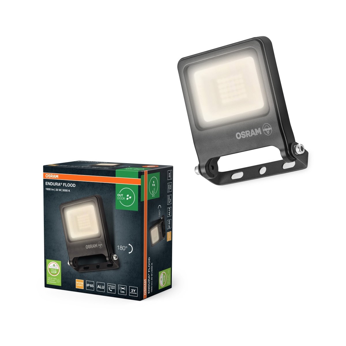 OSRAM ENDURA® Flood 30W ciepła biel PCR - eshop Ledvance PL 4099854486388