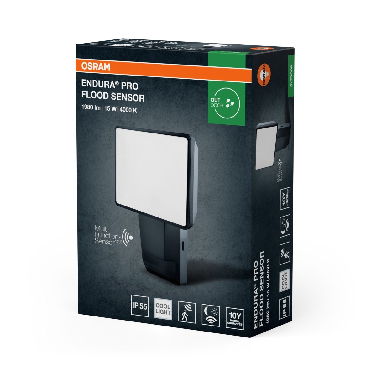 OSRAM ENDURA® PRO FLOOD SENSOR 15W 4000K IP55 ciemnoszary - eshop Ledvance PL 4099854451706