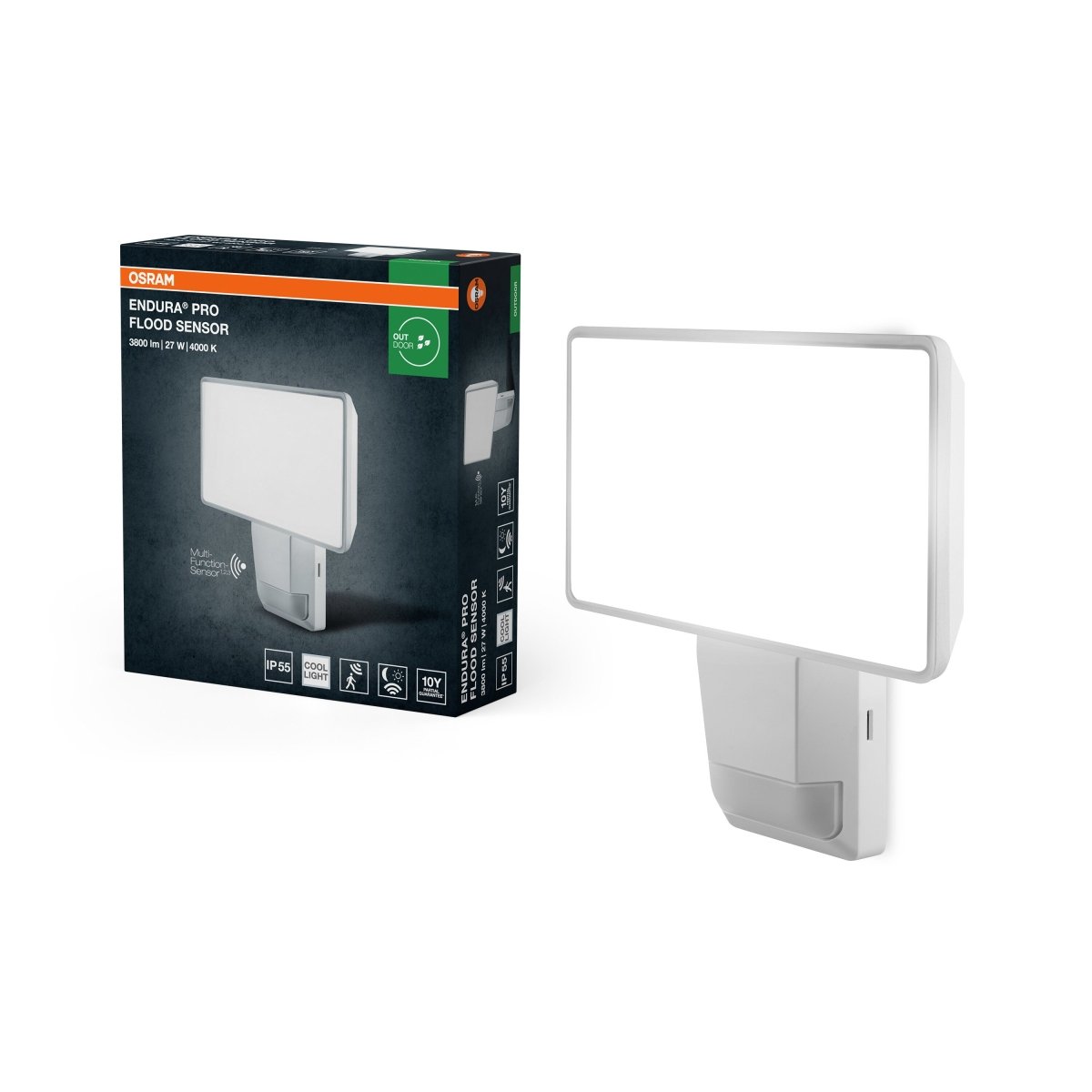 OSRAM ENDURA® PRO FLOOD SENSOR 27W 4000K IP55 biały - eshop Ledvance PL 4099854451799