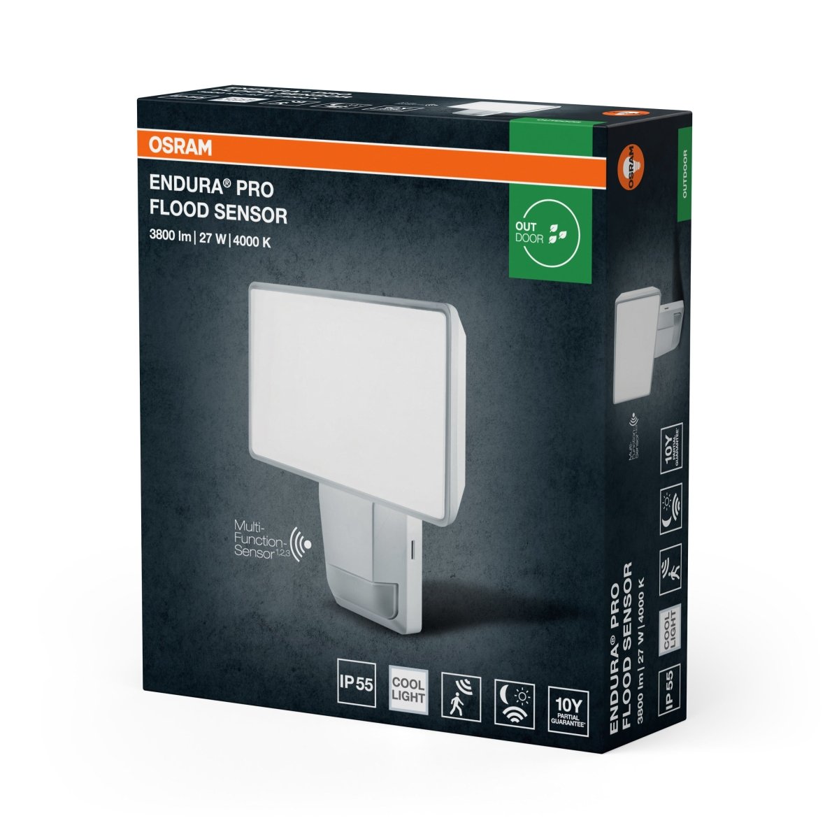 OSRAM ENDURA® PRO FLOOD SENSOR 27W 4000K IP55 biały - eshop Ledvance PL 4099854451799