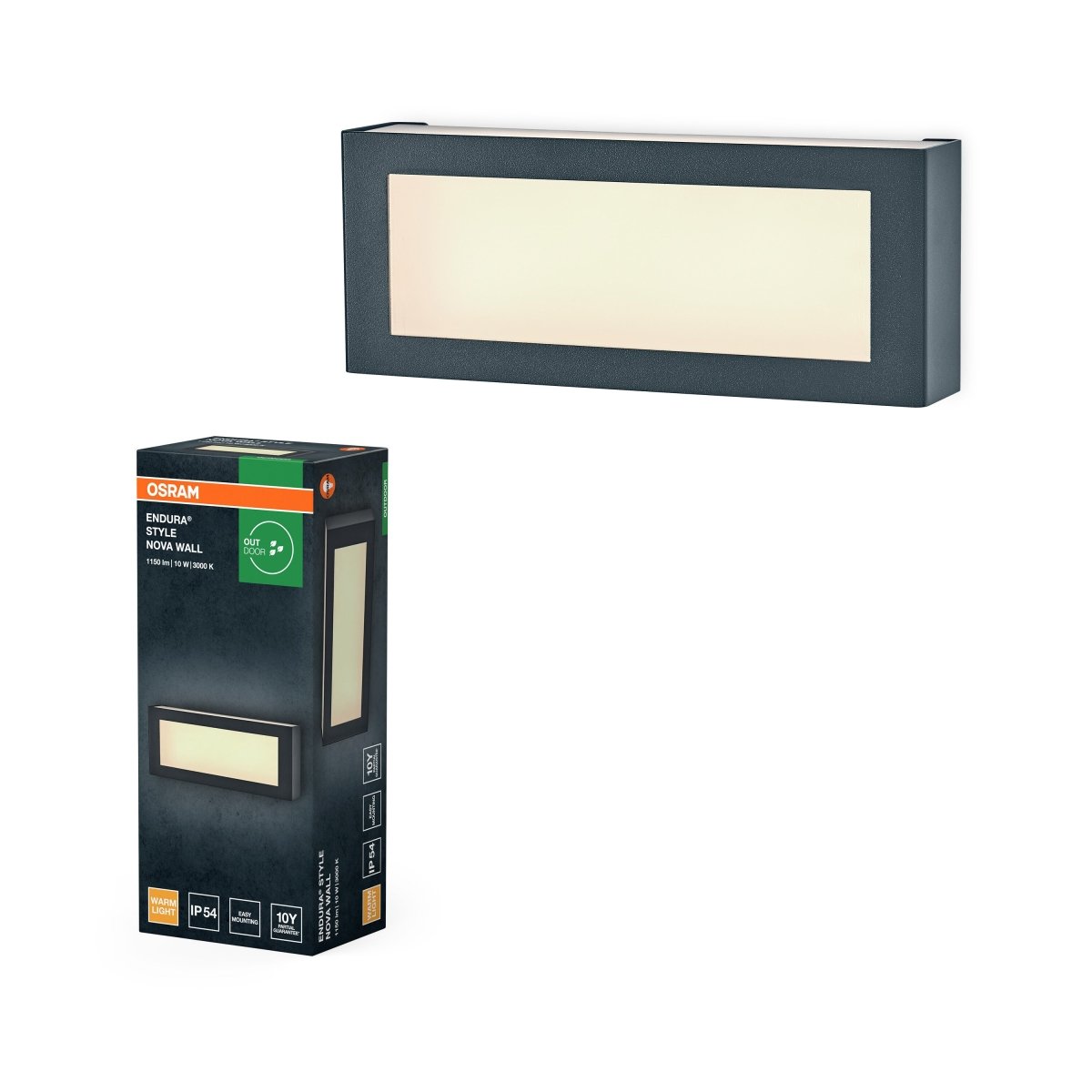OSRAM ENDURA STYLE NOVA Wall IP54 ciemnoszary - eshop Ledvance PL 4099854415678