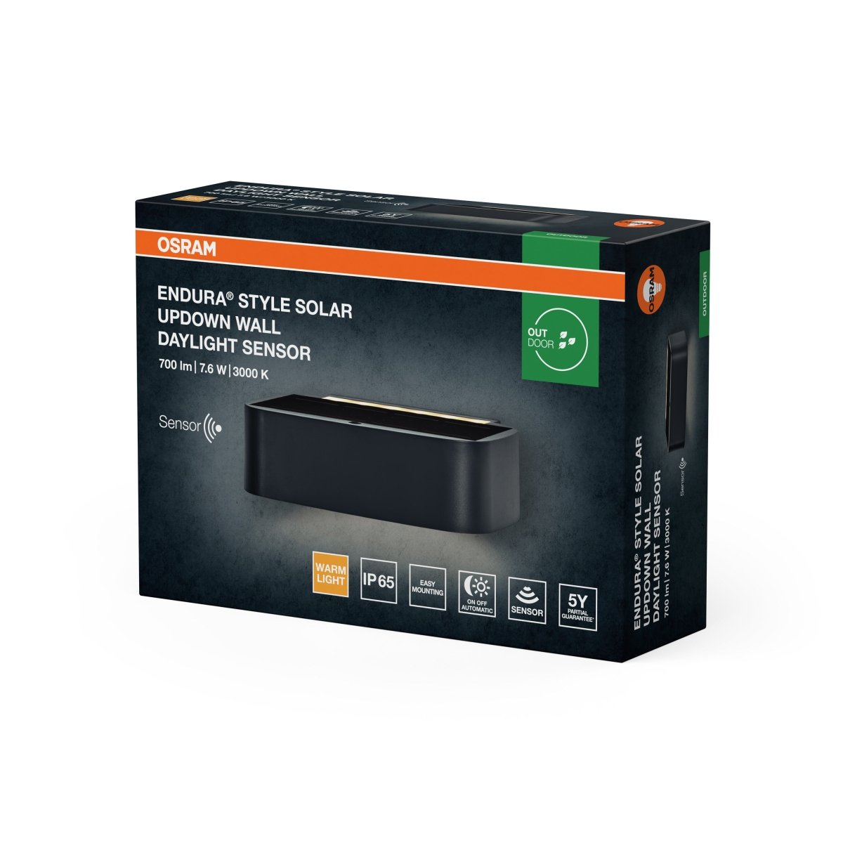 OSRAM ENDURA STYLE SOLAR BRIGHT DAYLIGHT SENSOR Kinkiet - eshop Ledvance PL 4099854415234