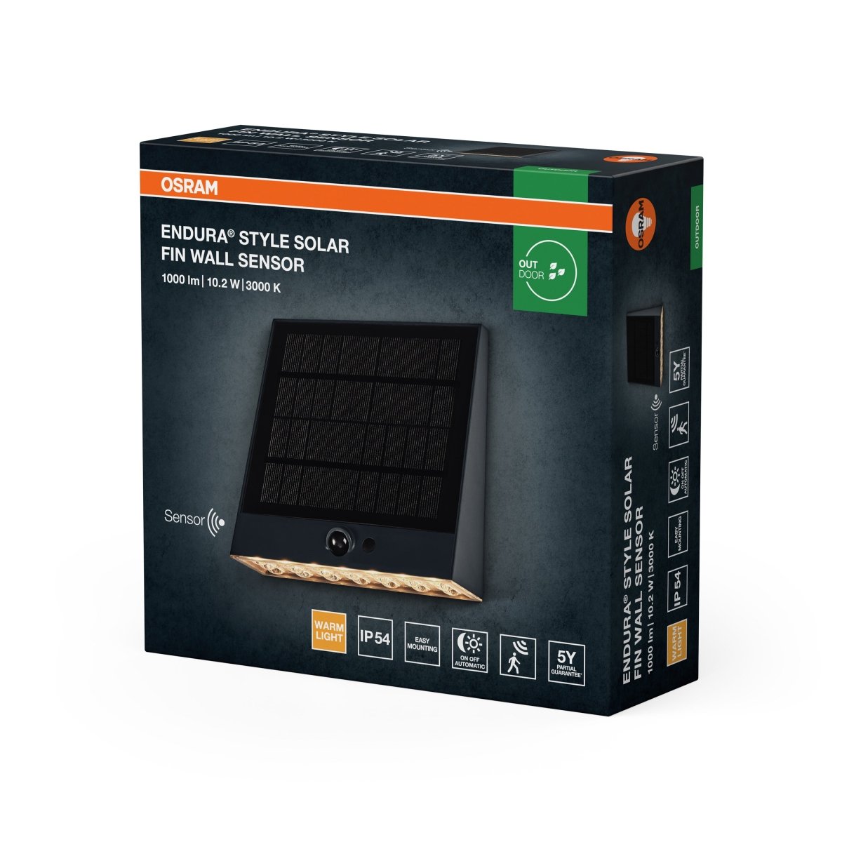 OSRAM ENDURA STYLE SOLAR BRIGHT SENSOR Kinkietciemnoszary - eshop Ledvance PL 4099854415098