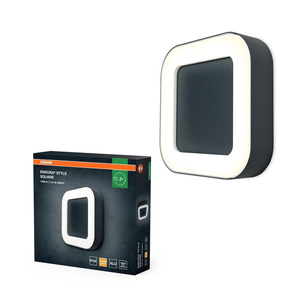 OSRAM ENDURA® STYLE SQUARE 13.5W ciemnoszary - eshop Ledvance PL 4099854461958