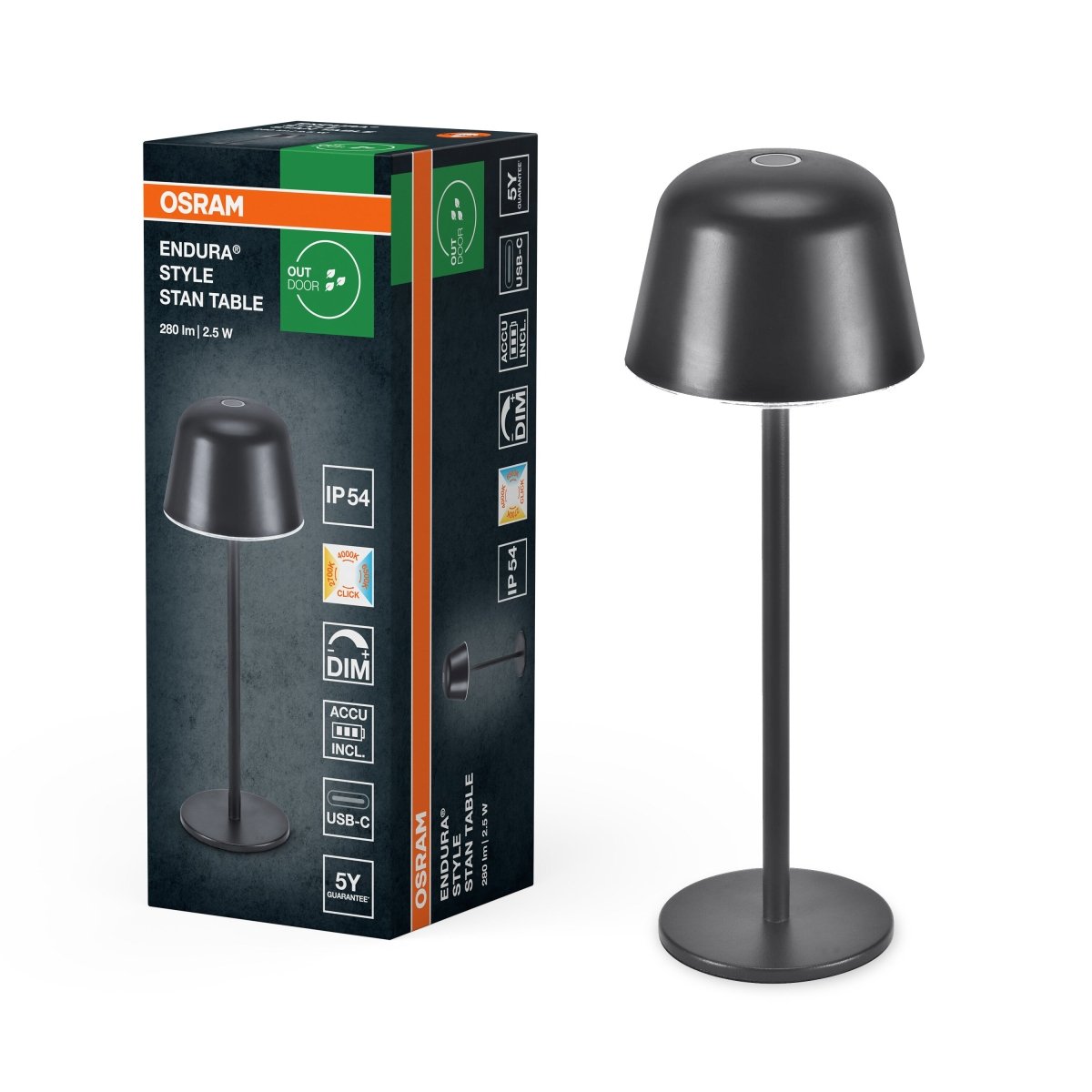 OSRAM Endura Style Table CCT USB ciemnoszary - eshop Ledvance PL 4099854445200
