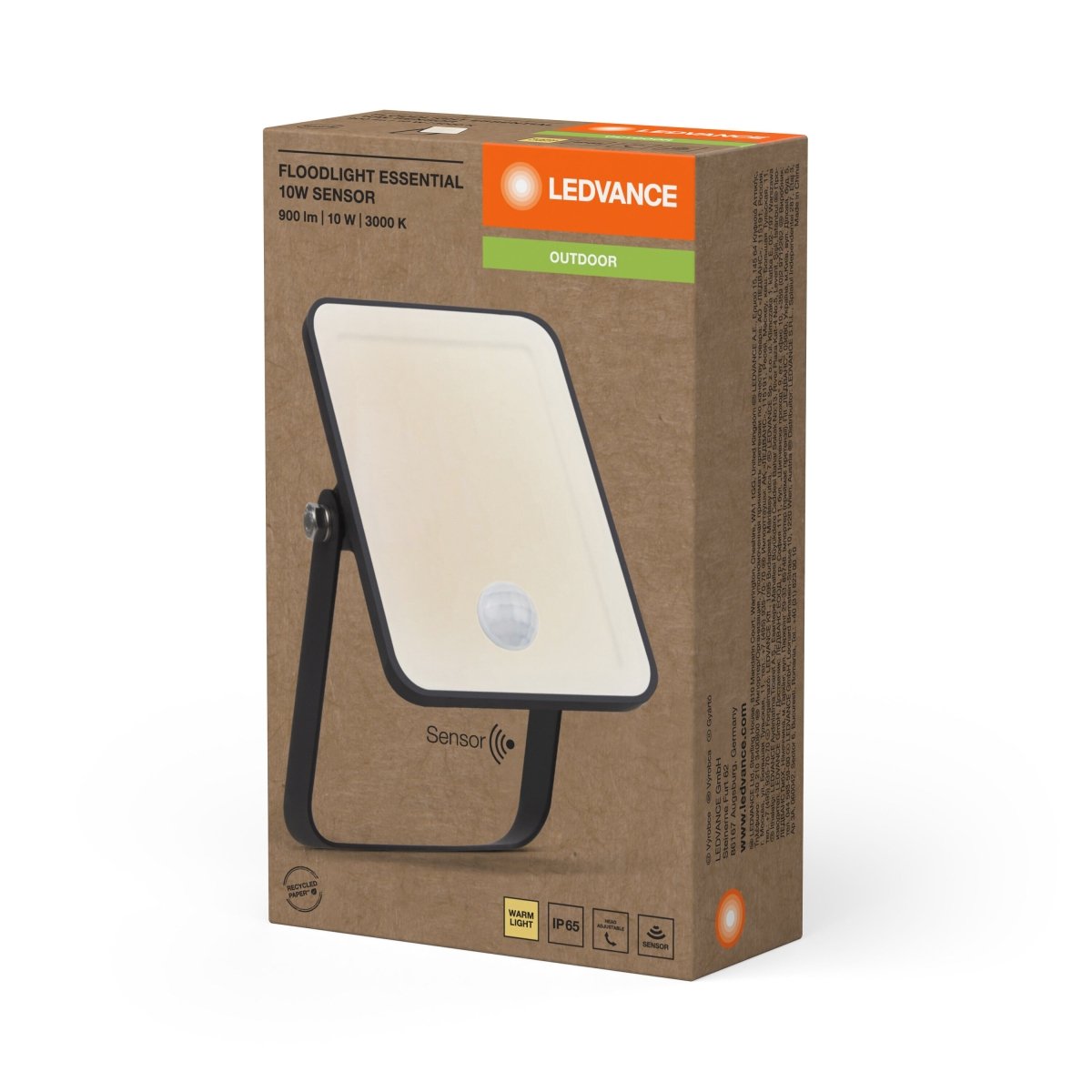 OSRAM Essentials Floodlights Sensor 10W 3000K - eshop Ledvance PL 4058075768178