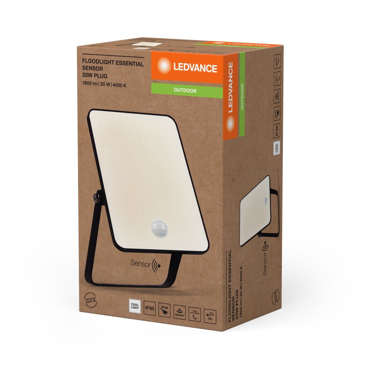 OSRAM Essentials Floodlights z wtyczką EU 20W 4000K - eshop Ledvance PL 4099854094545