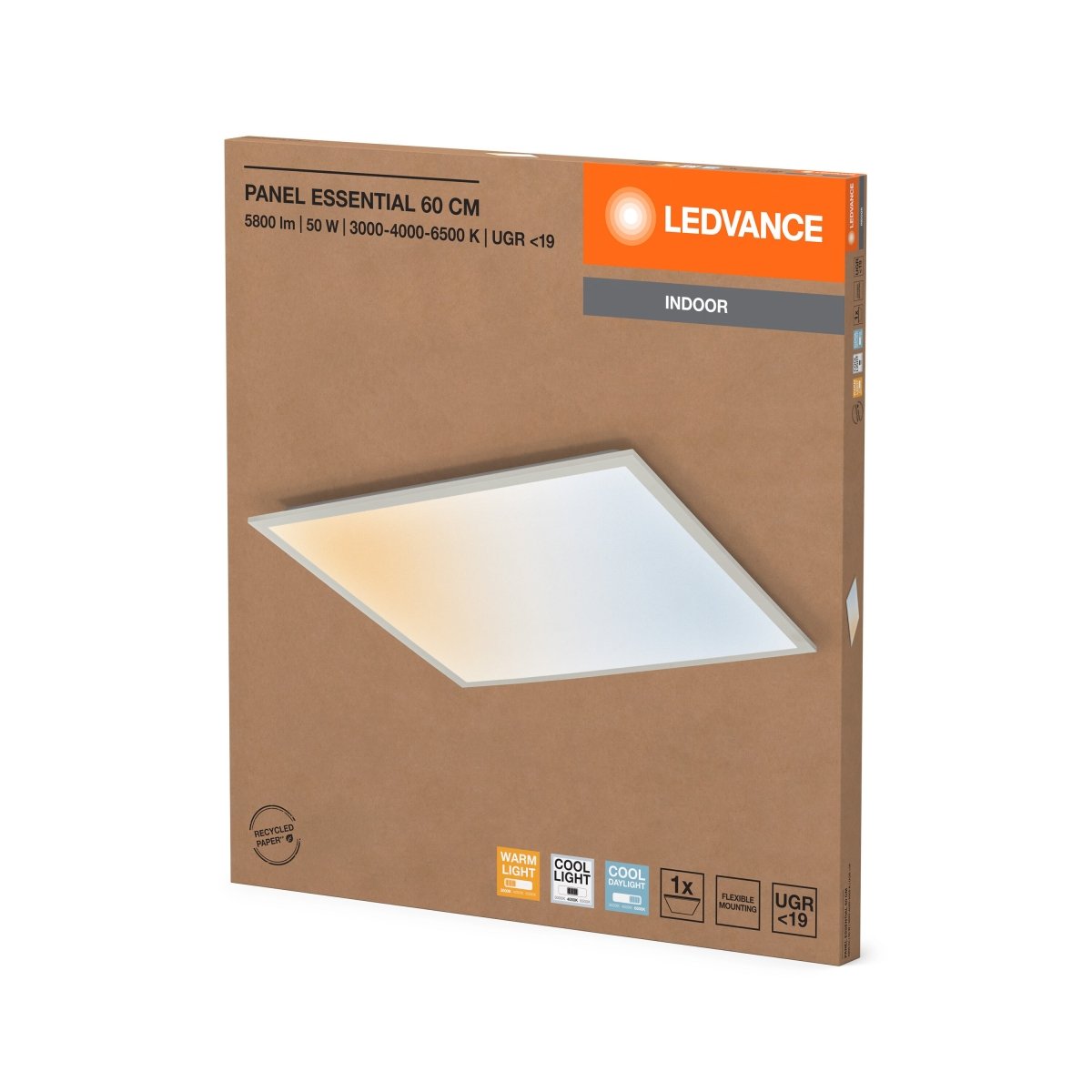 OSRAM Essentials Panel 60x60cm 50W CCT UGR19 - eshop Ledvance PL 4058075845213