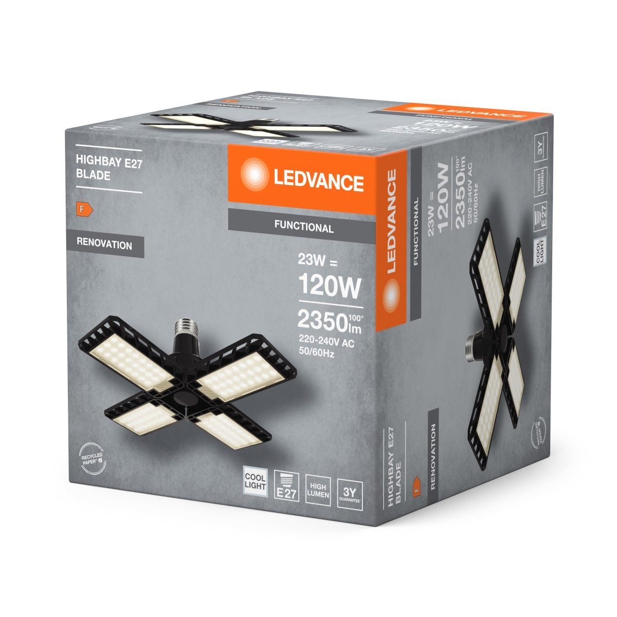 OSRAM Highbay Blade E27 23W 840 E27 czarny - eshop Ledvance PL 4058075843349