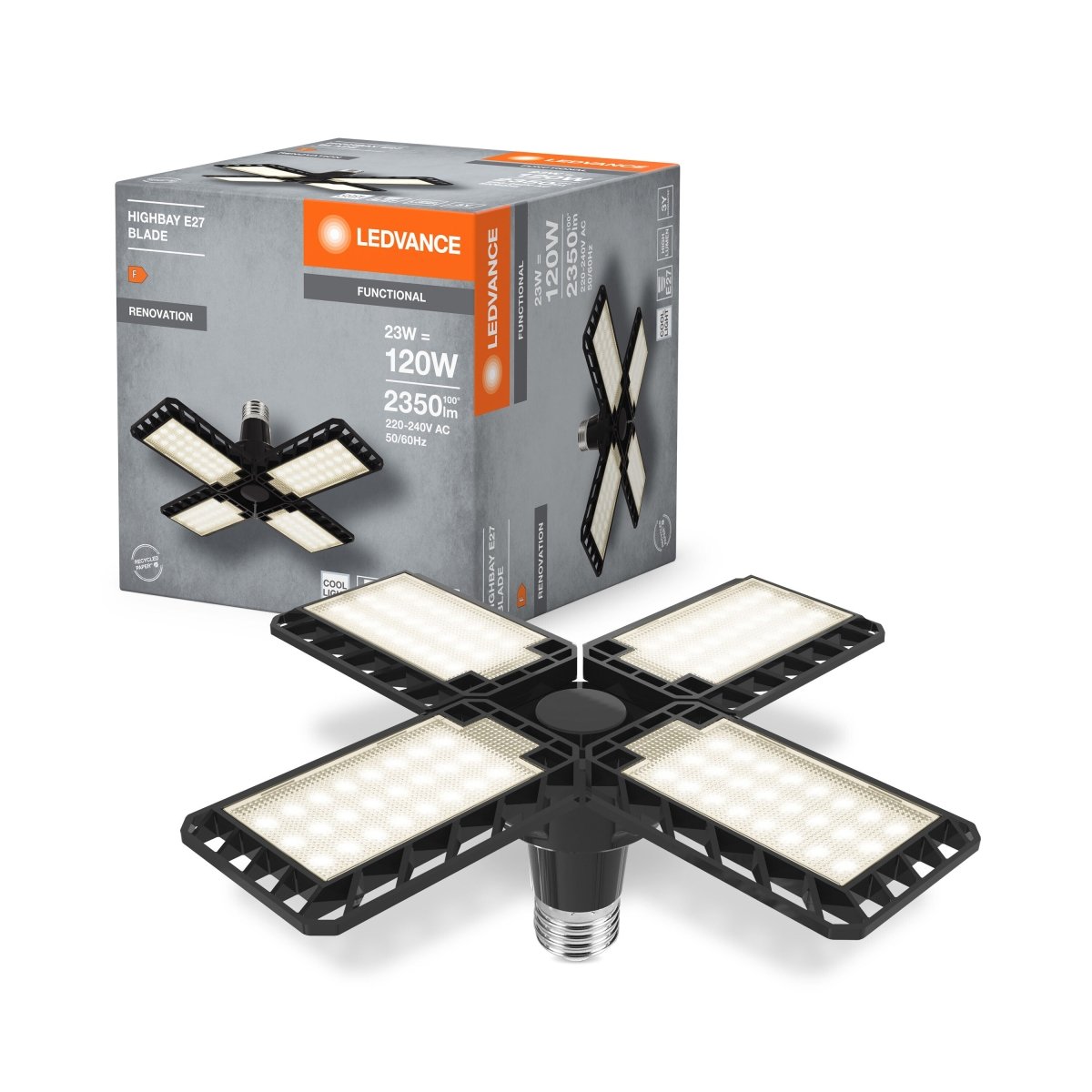 OSRAM Highbay Blade E27 23W 840 E27 czarny - eshop Ledvance PL 4058075843349