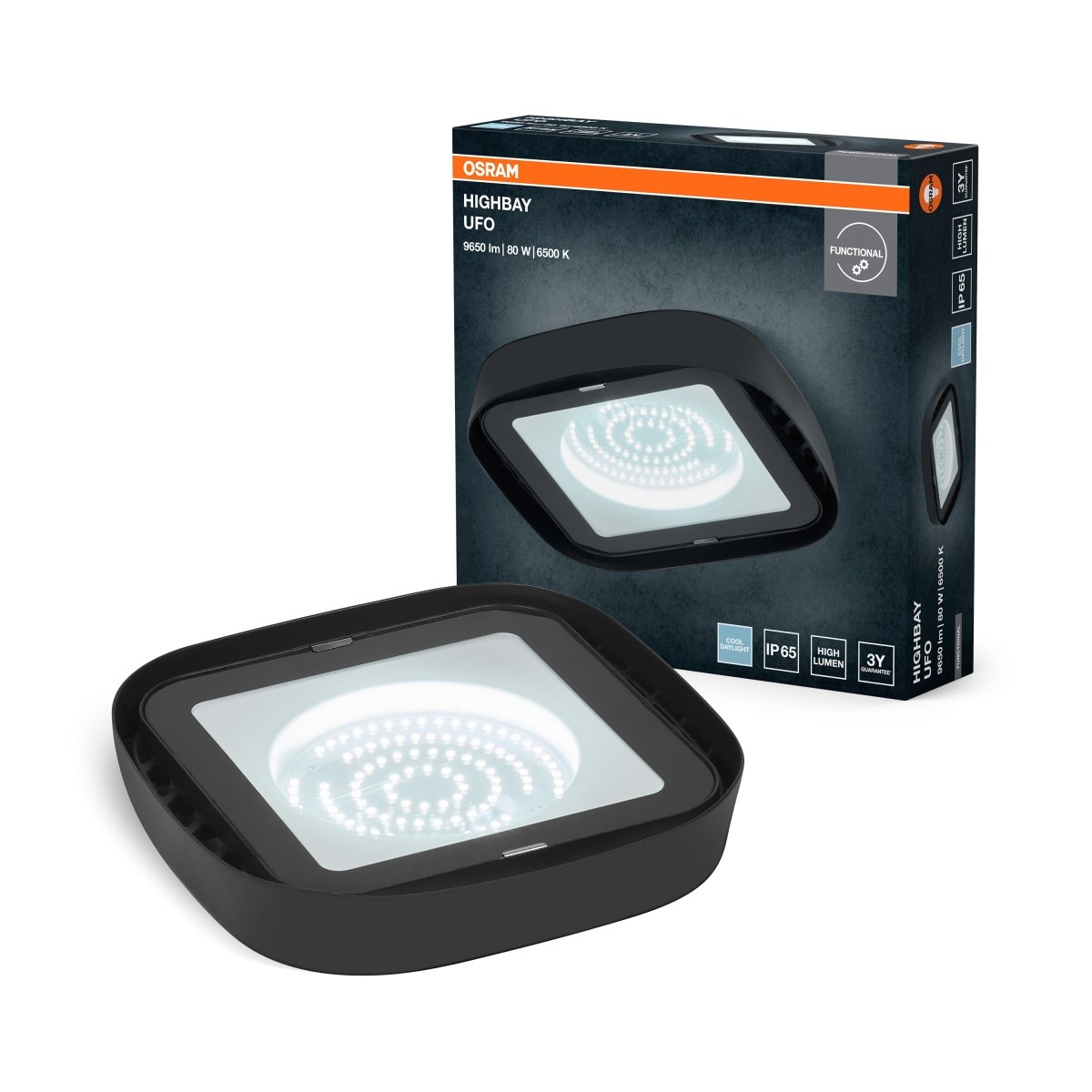 OSRAM Highbay UFO 80W 865 IP65 czarny - eshop Ledvance PL 4099854429354
