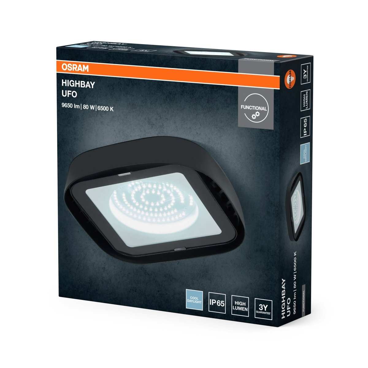 OSRAM Highbay UFO 80W 865 IP65 czarny - eshop Ledvance PL 4099854429354