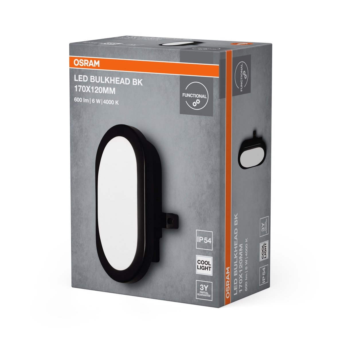 OSRAM LED Bulkhead 6W 4000K czarny - eshop Ledvance PL 4099854428678