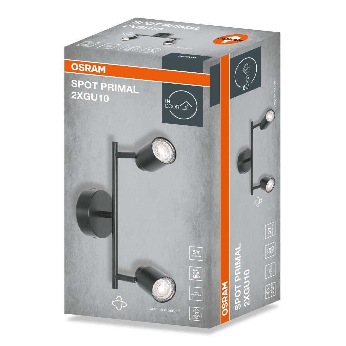 OSRAM LED SPOT PRIMAL BLACK 2×GU10 czarny - eshop Ledvance PL 4099854587344