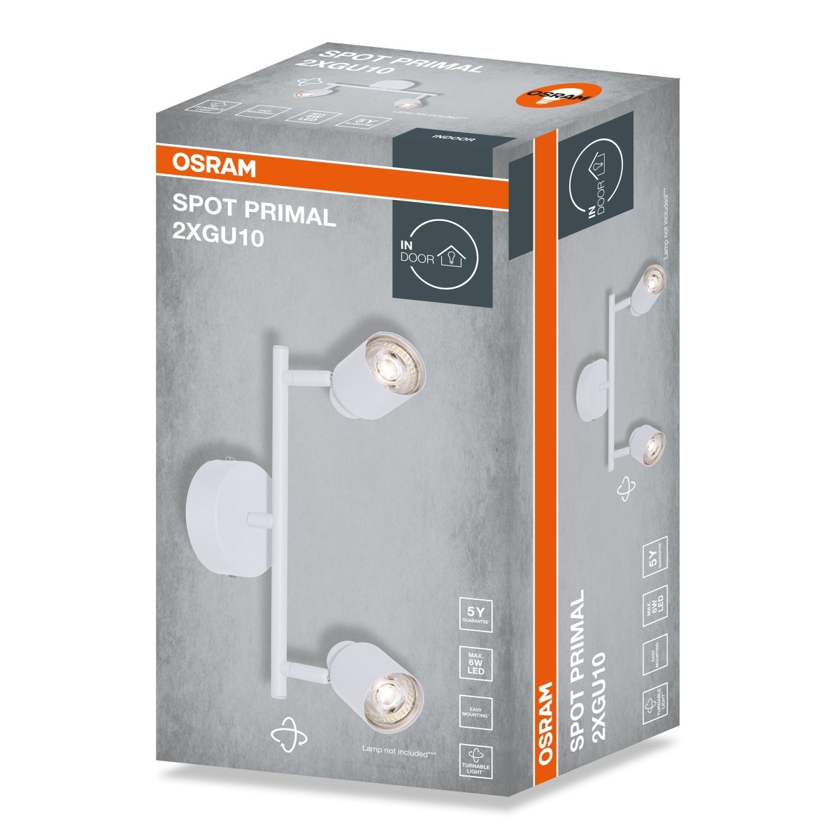 OSRAM LED SPOT PRIMAL WHITE 2×GU10 biały - eshop Ledvance PL 4099854587443