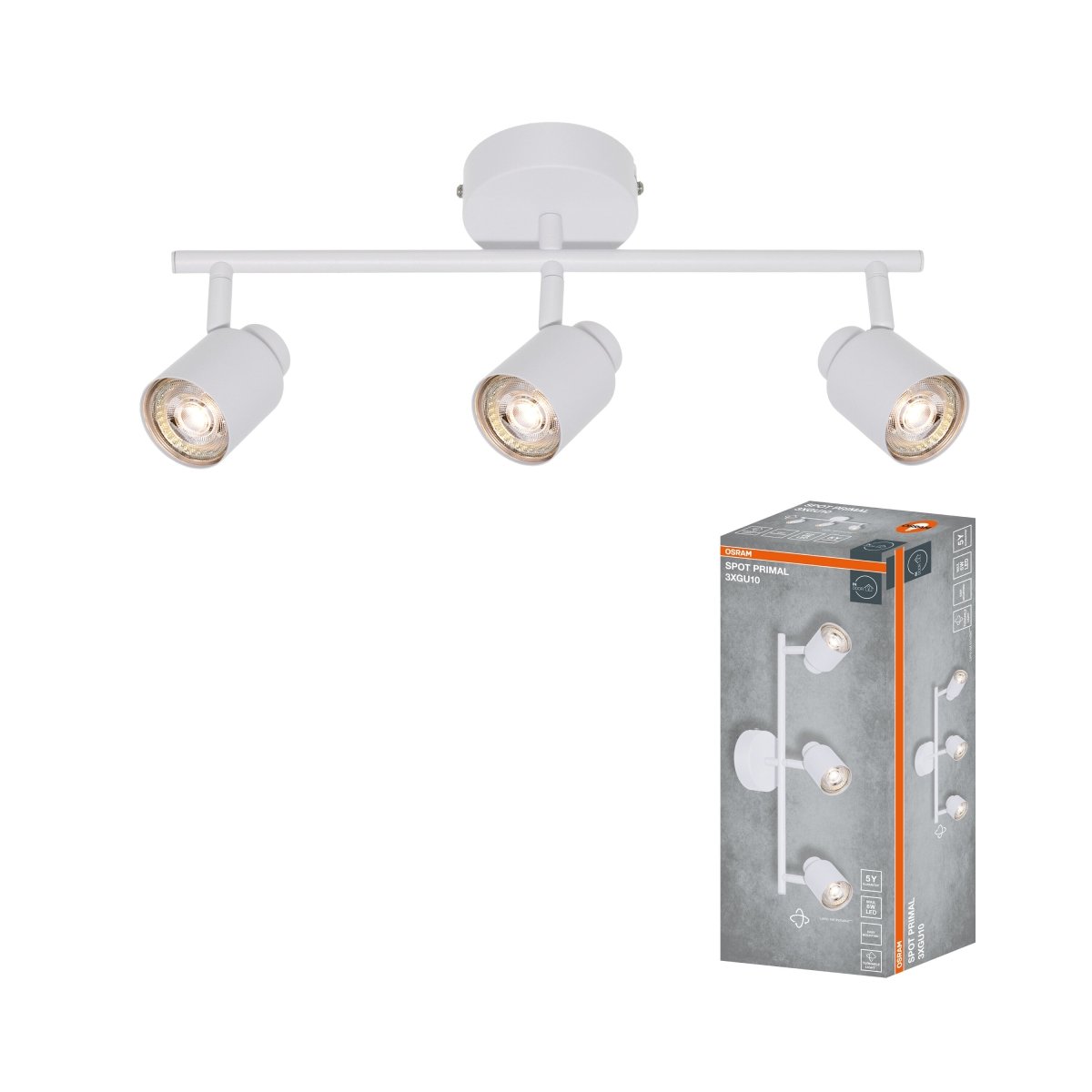 OSRAM LED SPOT PRIMAL WHITE 3×GU10 biały - Poland LEDVANCE e - shop 4099854587467