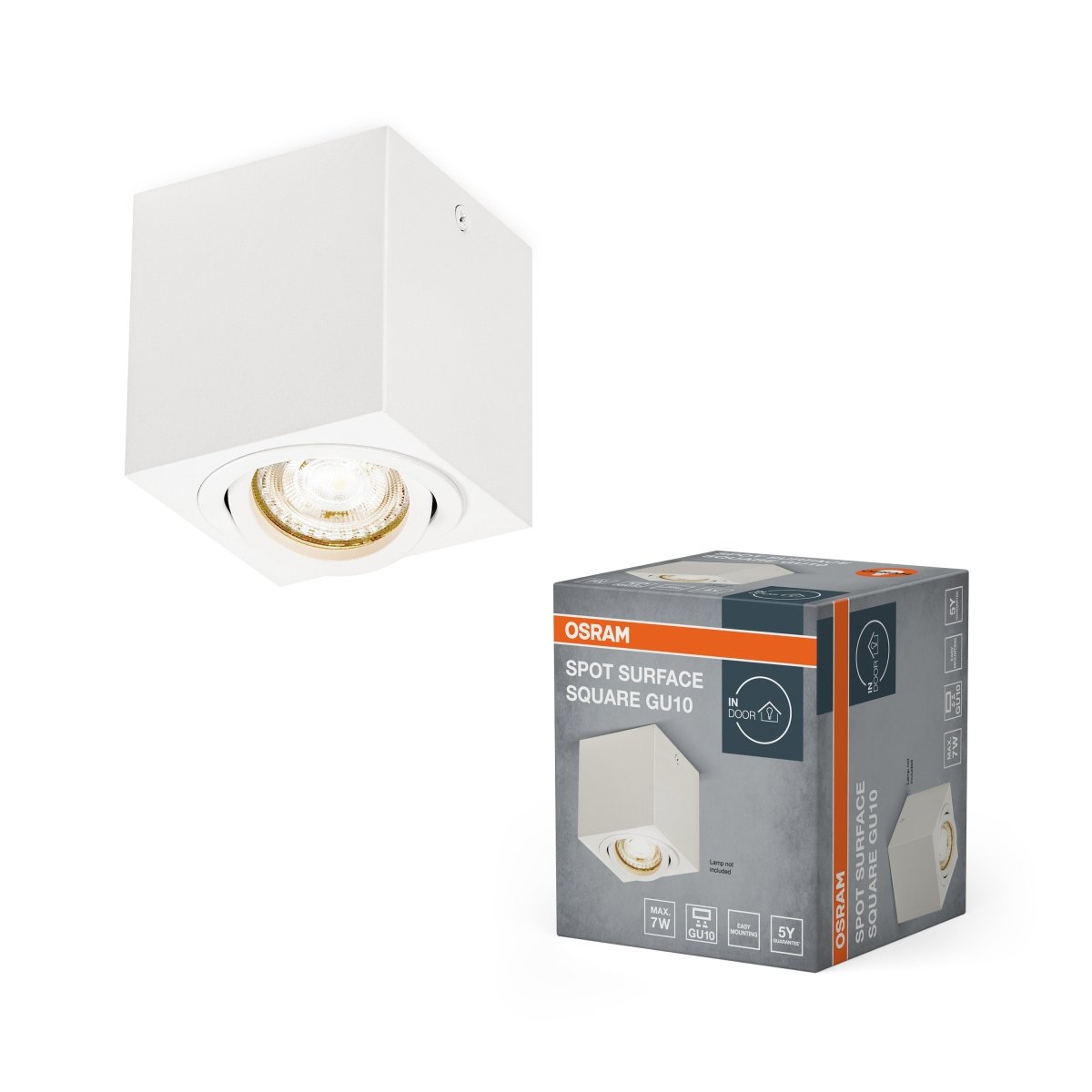OSRAM LED SPOT SURFACE kwadratowa GU10 biała - eshop Ledvance PL 4099854446054