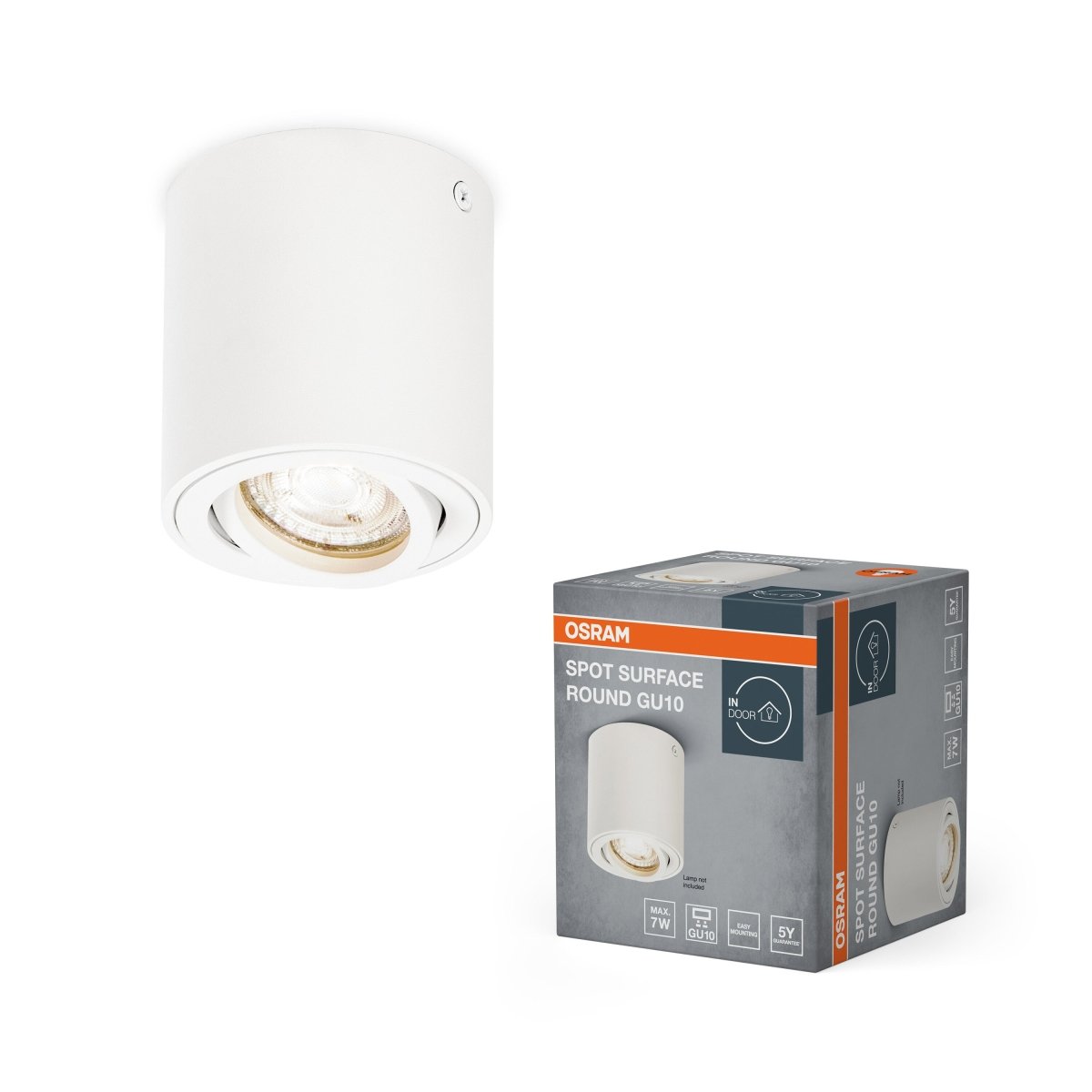 OSRAM LED SPOT SURFACE okrągła GU 10 biała - eshop Ledvance PL 4099854446009