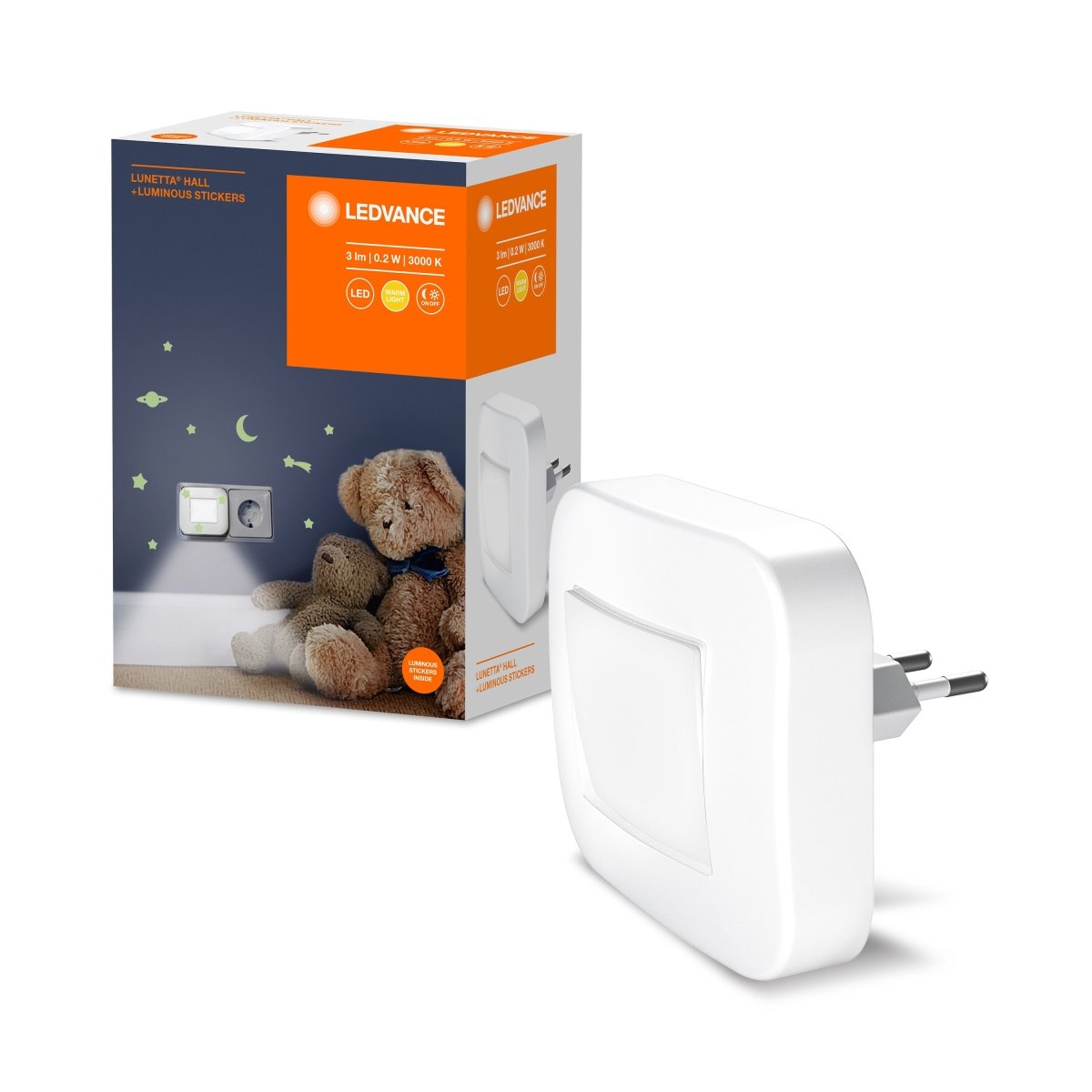OSRAM LUNETTA® Hall 3000K + świecące naklejki - eshop Ledvance PL 4058075730120