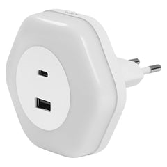 OSRAM Lunetta Hexagon USB A&C 3000K biały - eshop Ledvance PL 4099854090264