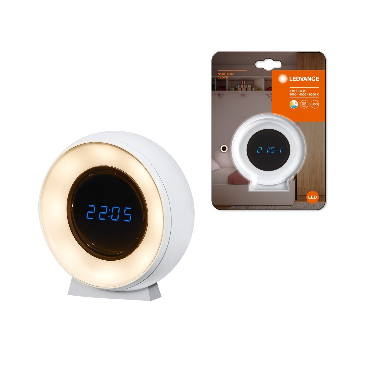 OSRAM NIGHTLUX CLOCK 0.3W - eshop Ledvance PL 4058075757721