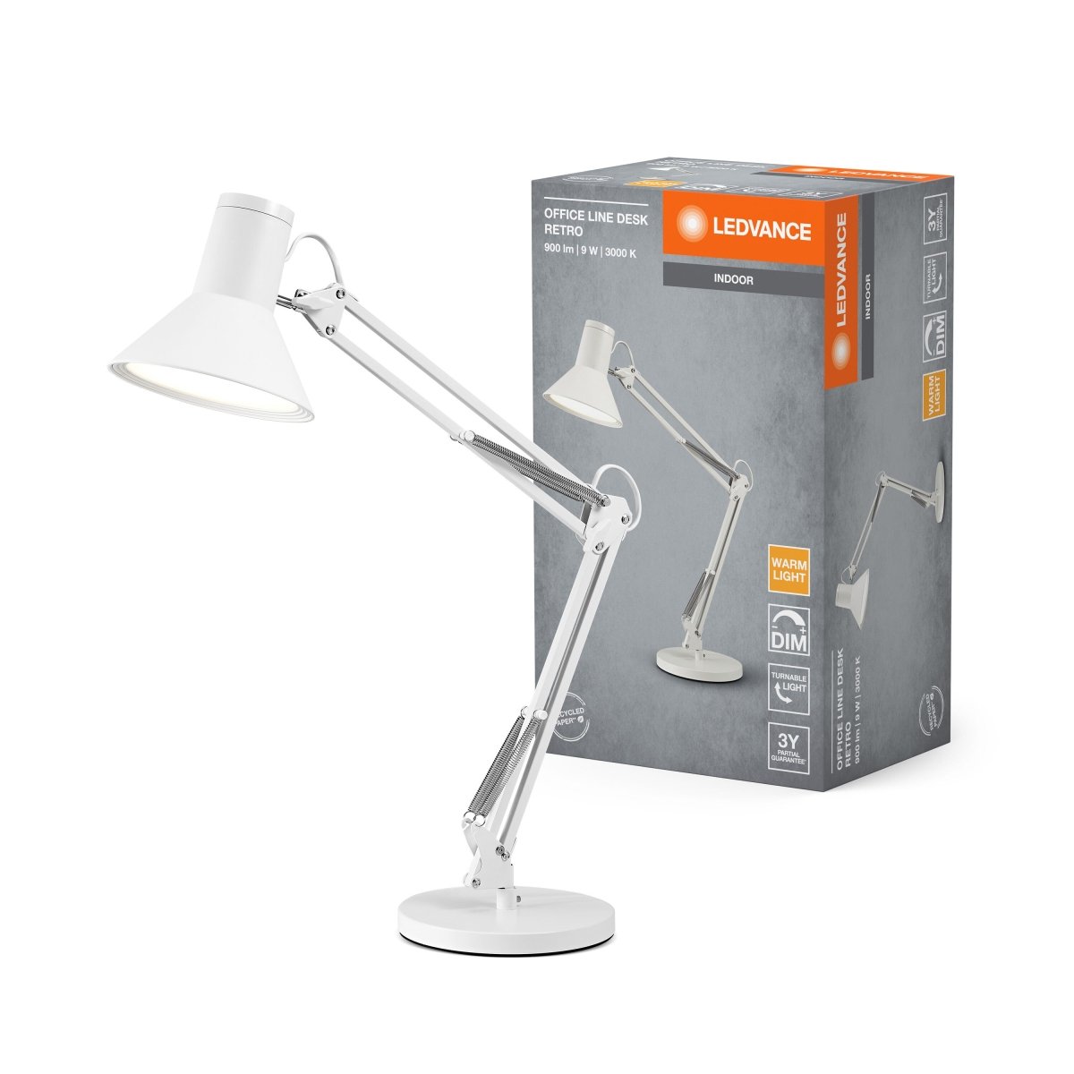 OSRAM Office Line Desk Retro 9W 830, ściemnialny, biały - eshop Ledvance PL 4058075842861