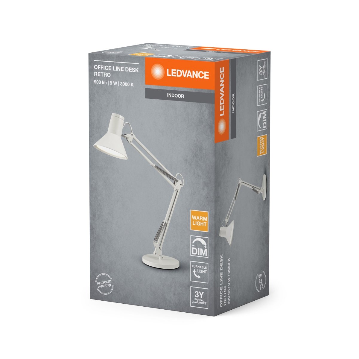 OSRAM Office Line Desk Retro 9W 830, ściemnialny, biały - eshop Ledvance PL 4058075842861