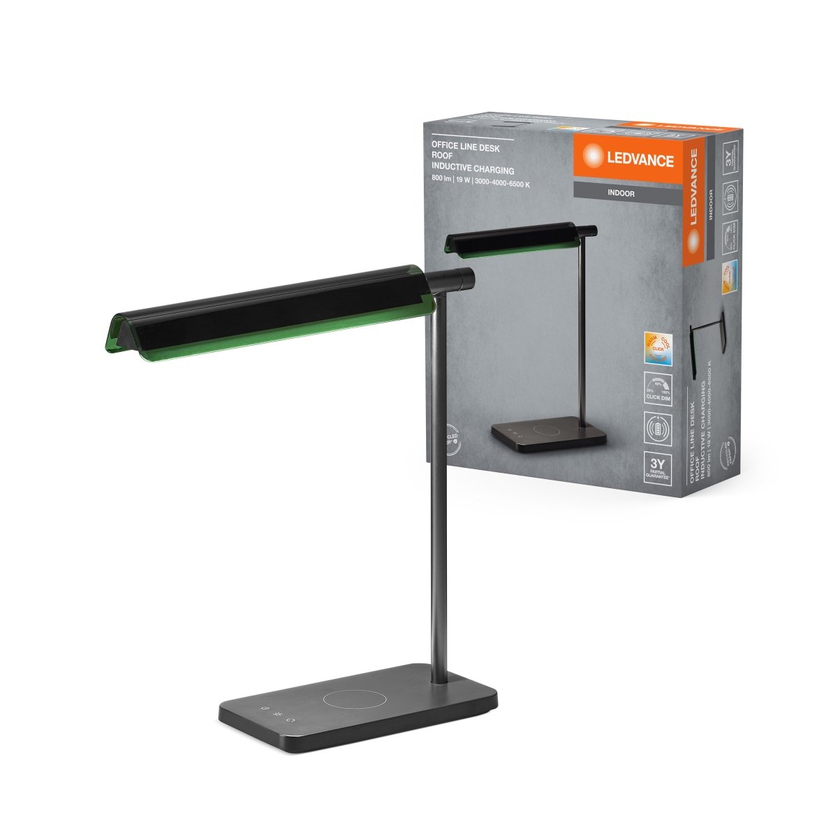 OSRAM Office Line Desk RoofCharging 19W CCT, czarny - eshop Ledvance PL 4058075842885