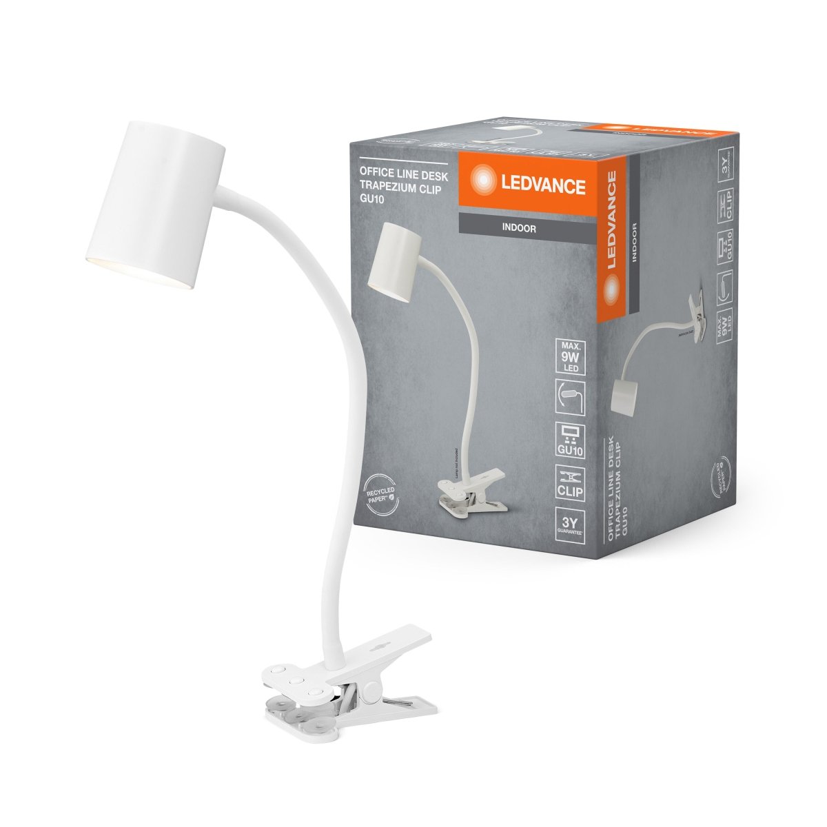 OSRAM Office Line Desk Trapezium Clip GU10 biały - eshop Ledvance PL 4058075843127