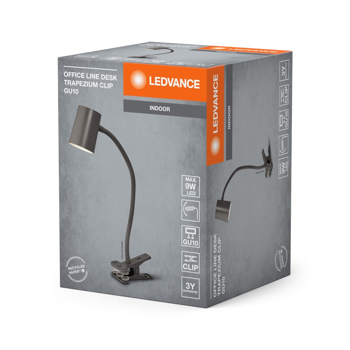 OSRAM Office Line Desk Trapezium Clip GU10 szary - eshop Ledvance PL 4058075843141