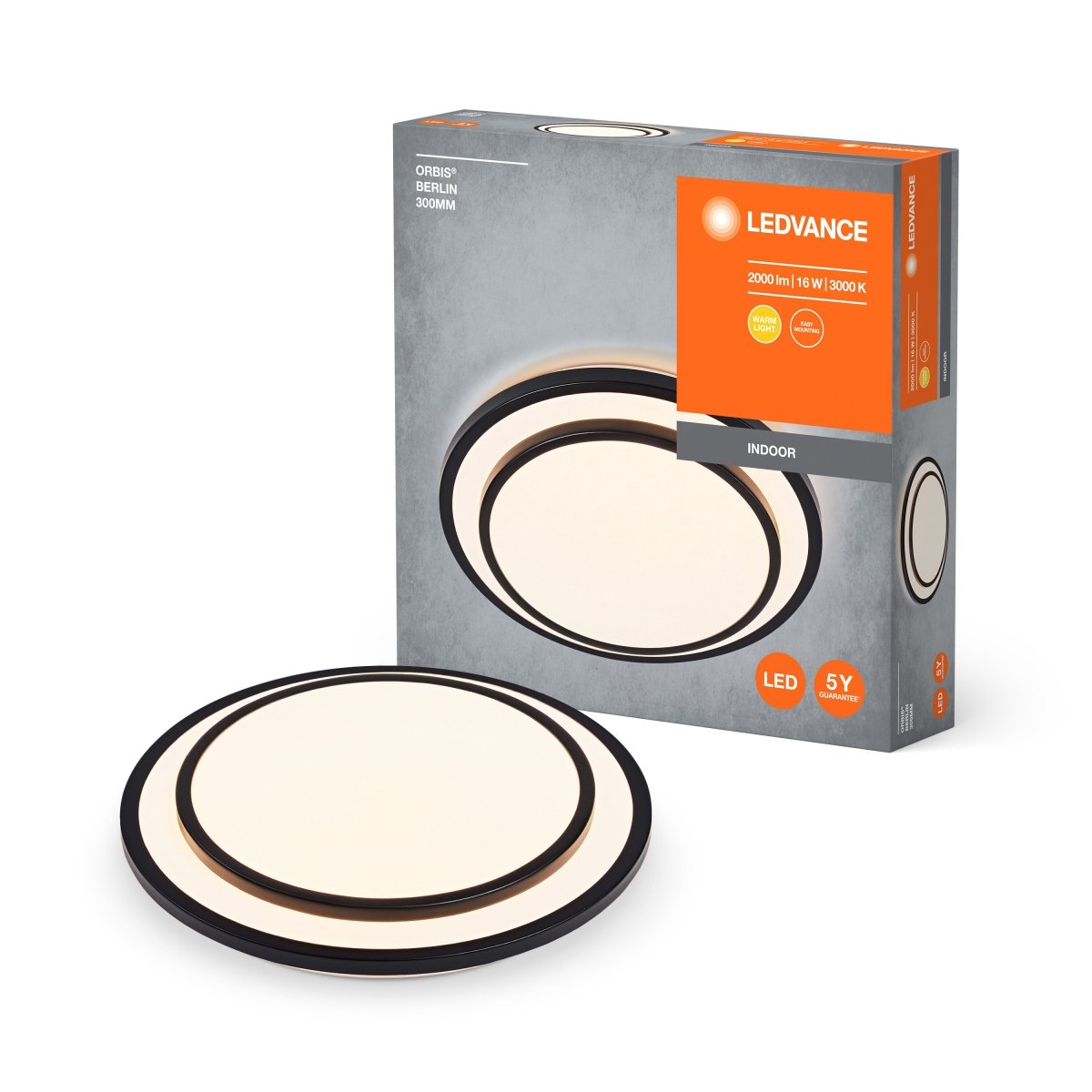 OSRAM ORBIS BERLIN 300 mm 16W 830 BK - eshop Ledvance PL 4058075829329
