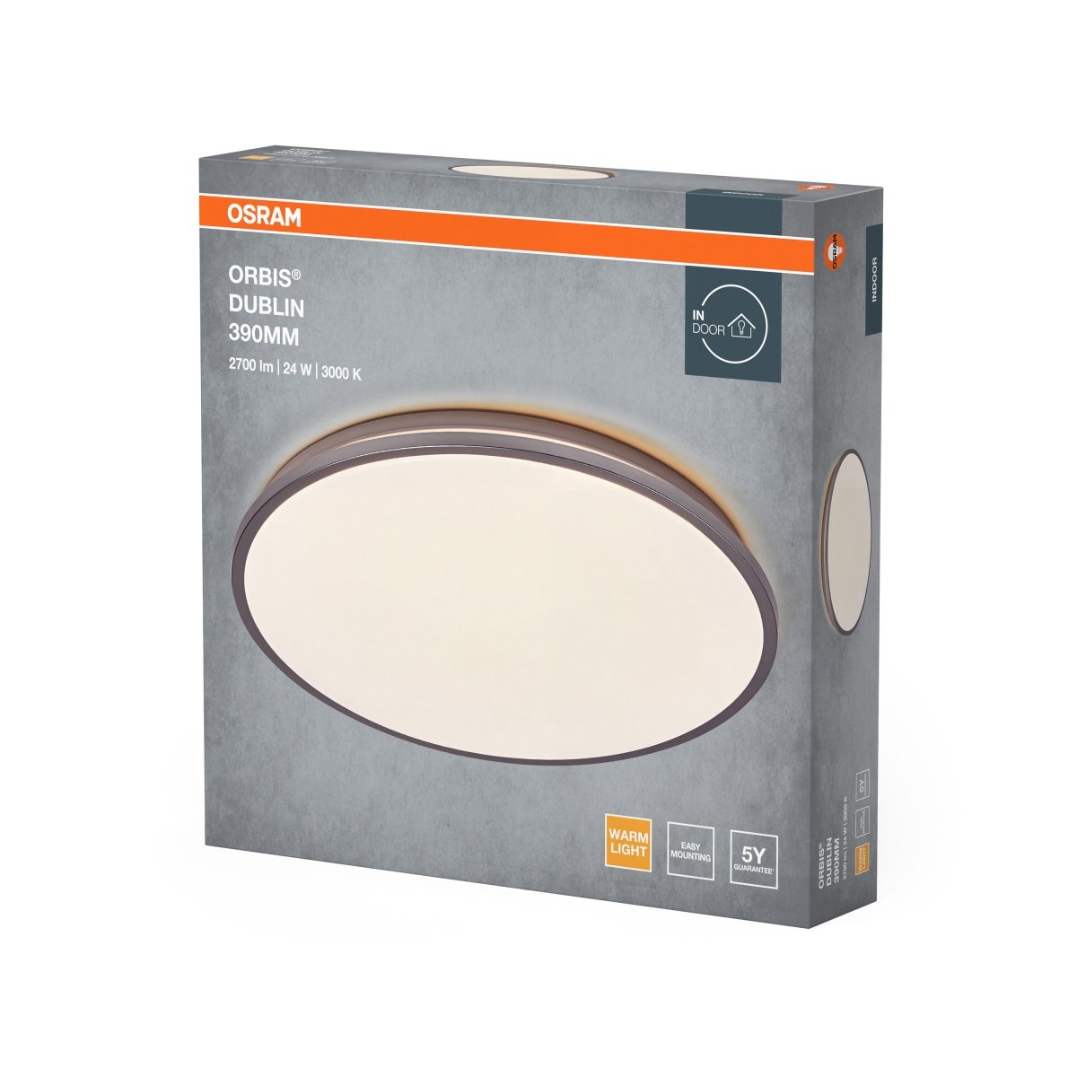OSRAM ORBIS DUBLIN 390mm 24W 830 srebrny - eshop Ledvance PL 4099854447747