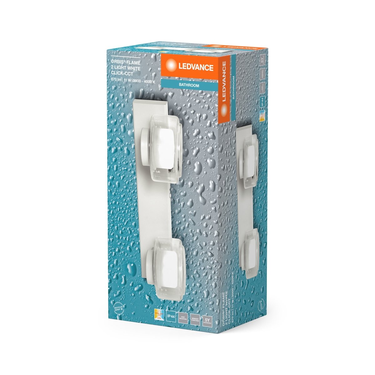 OSRAM Orbis Flame 2x5.5W Click CCT IP44 biały - eshop Ledvance PL 4099854276118