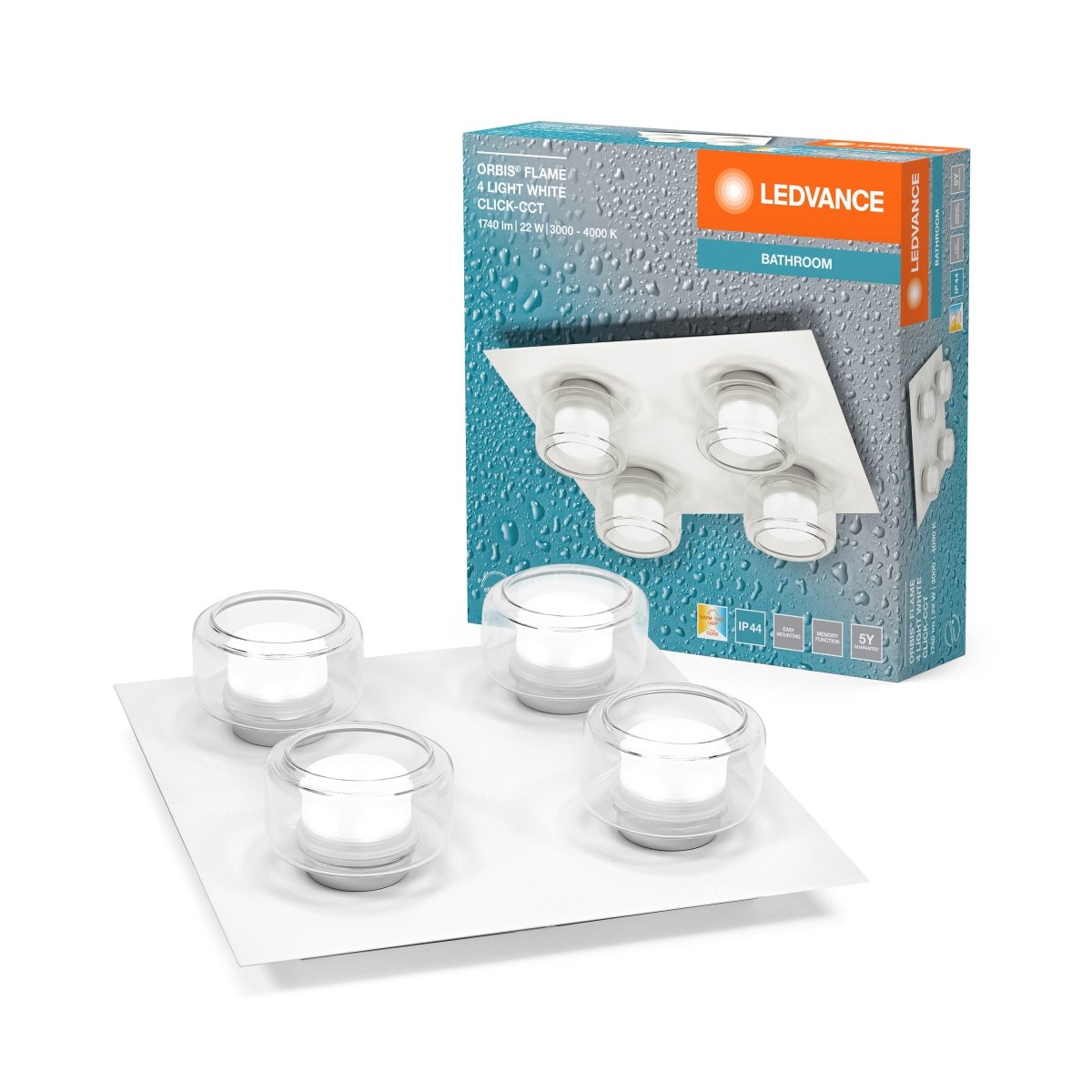 OSRAM Orbis Flame 4x5.5W Click CCT IP44 biały - eshop Ledvance PL 4099854276156