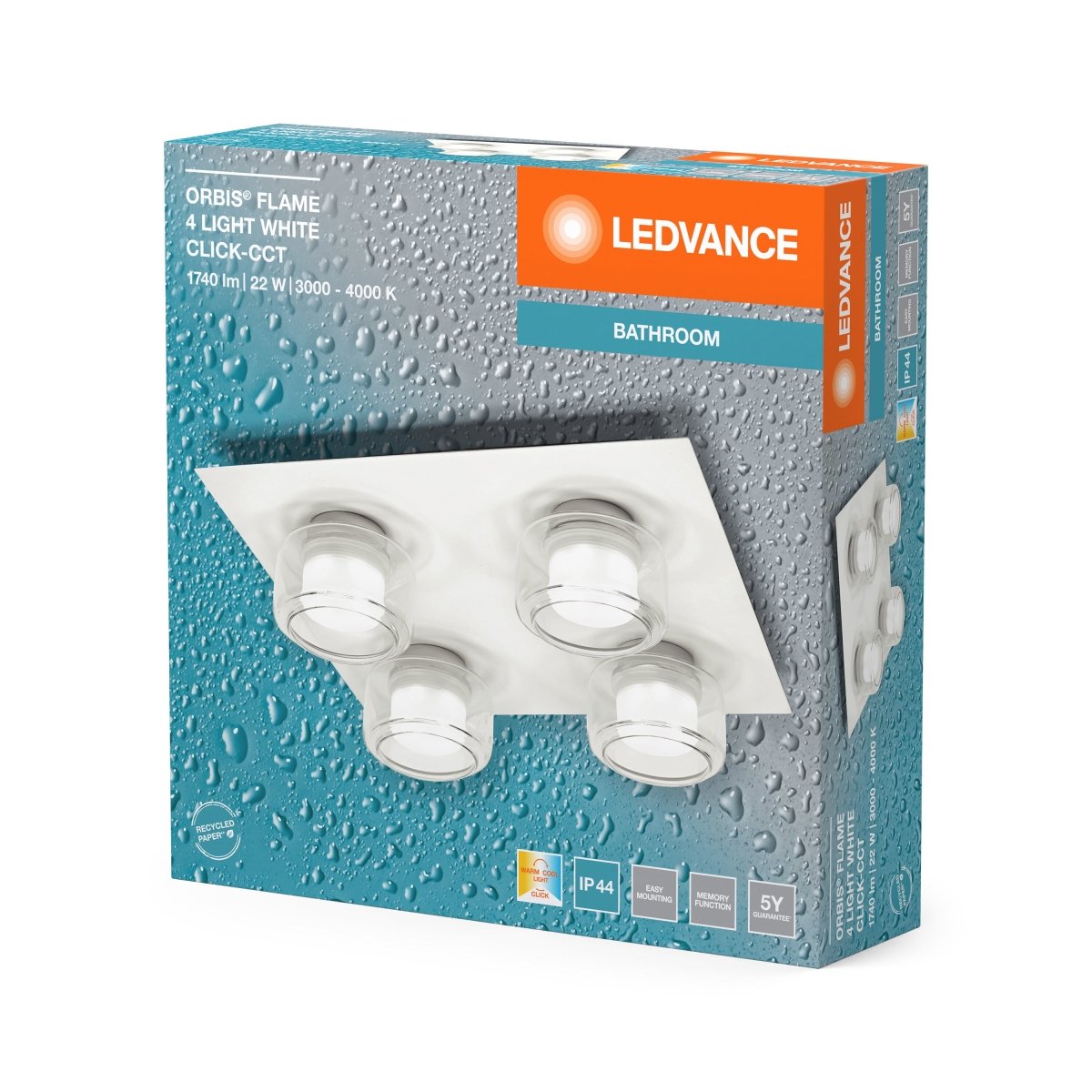 OSRAM Orbis Flame 4x5.5W Click CCT IP44 biały - eshop Ledvance PL 4099854276156