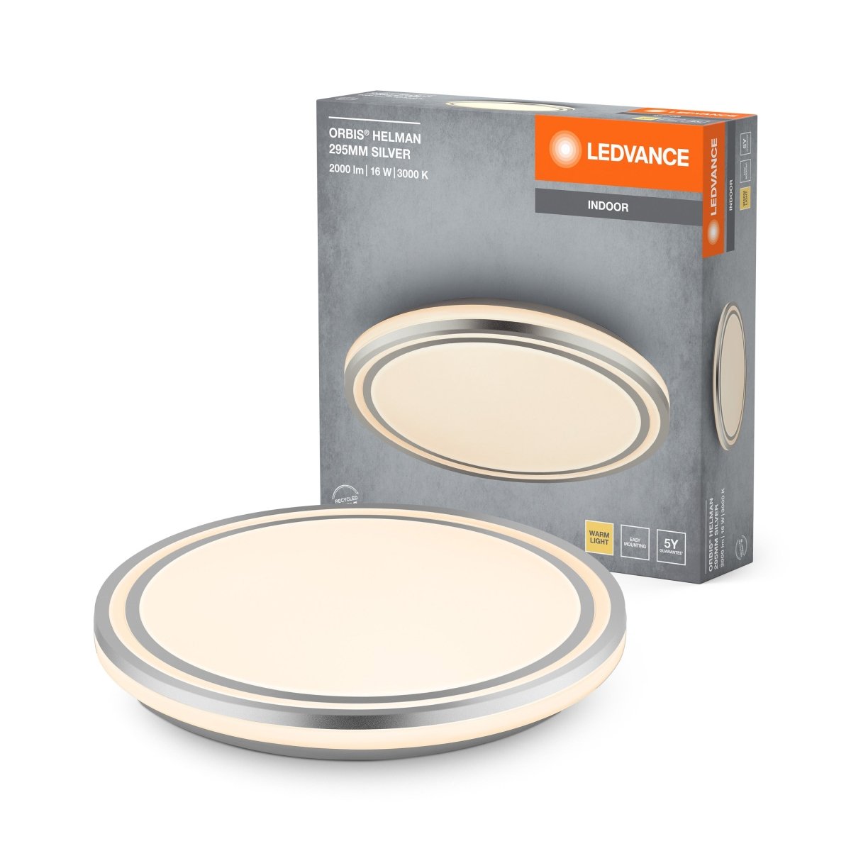 OSRAM Orbis Helman 295MM 16W 830 biało - srebrny - eshop Ledvance PL 4099854283420