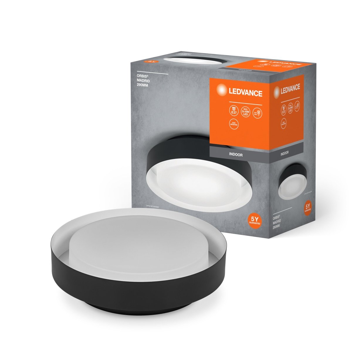 OSRAM ORBIS MADRID 290mm 2xE27 BK - eshop Ledvance PL 4058075828865