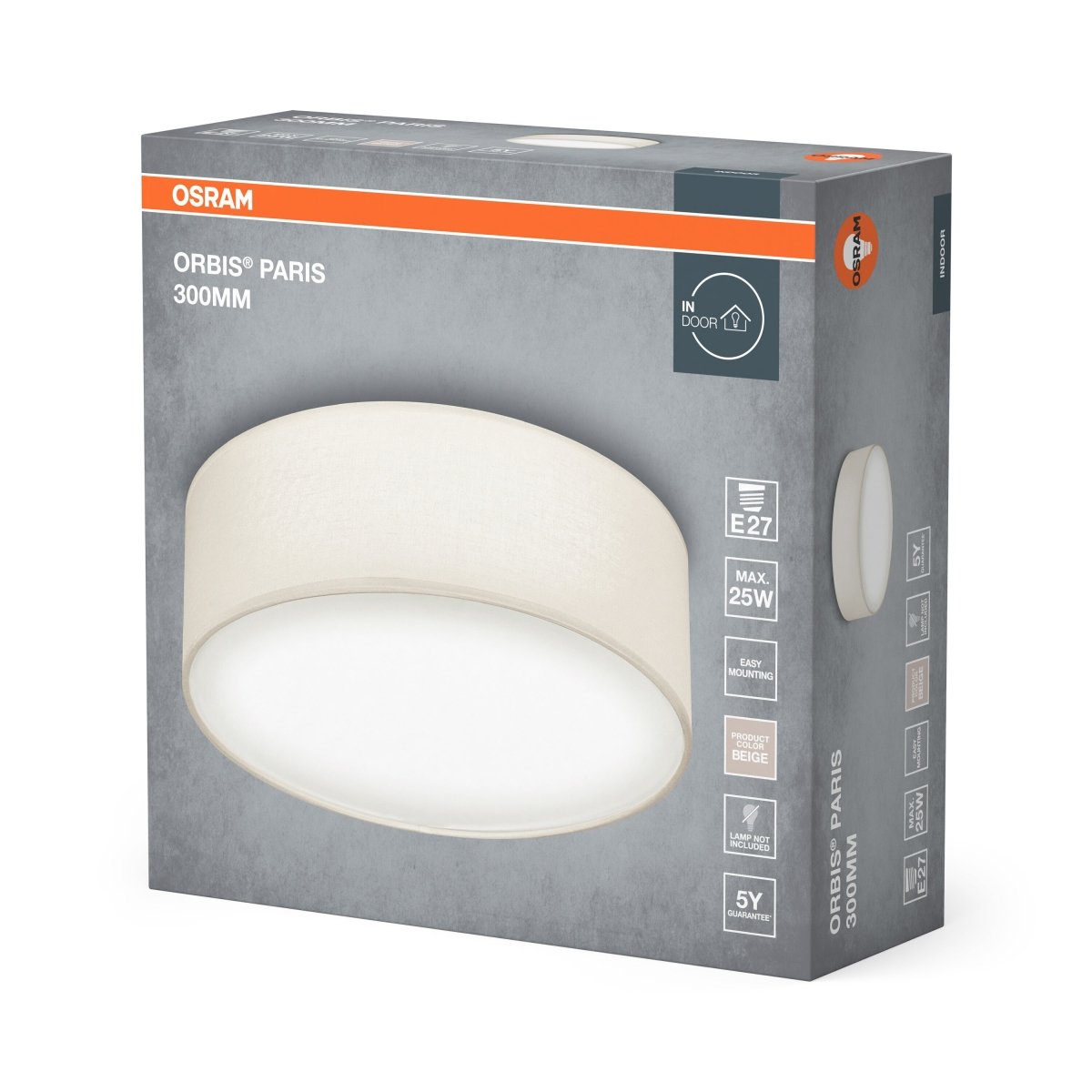 OSRAM ORBIS PARIS 300mm 1xE27 beżowy - eshop Ledvance PL 4099854449369